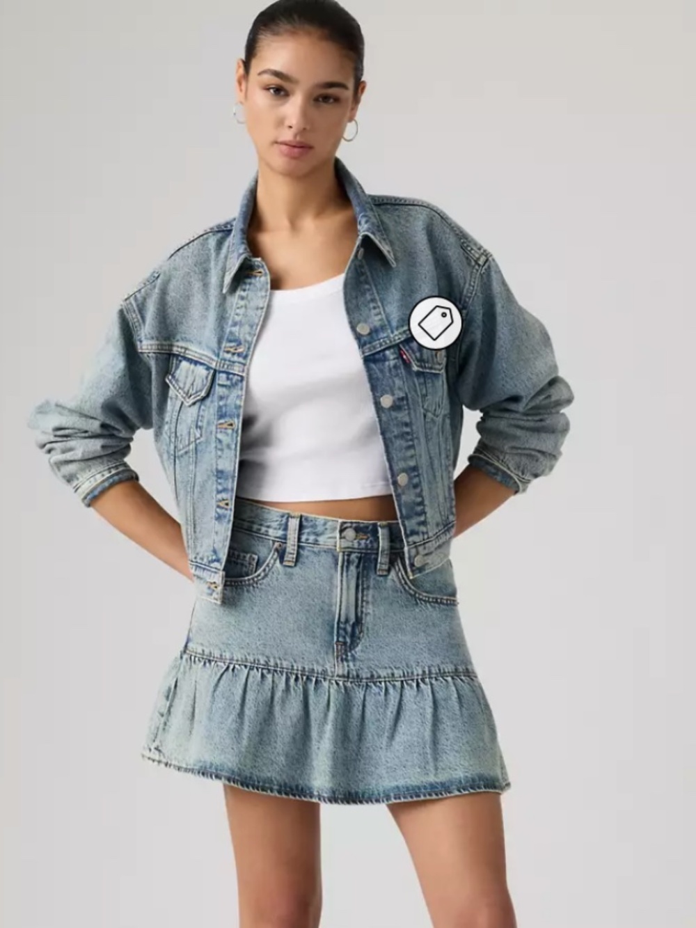 Levi's Flounce Mini Lightweight Skirt